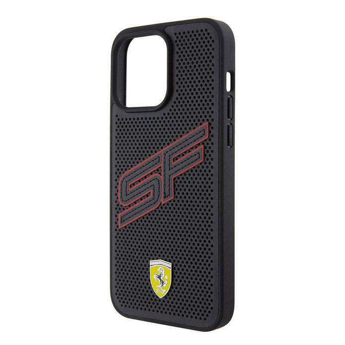 Ferrari iPhone 15 Pro Büyük SF Yazılı Delikli Dikişli PU Kılıf – Fotoğraf 6