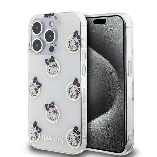 Hello Kitty iPhone 15 Pro Elektroplating Kabarcık Baskılı Kılıf – Fotoğraf 1
