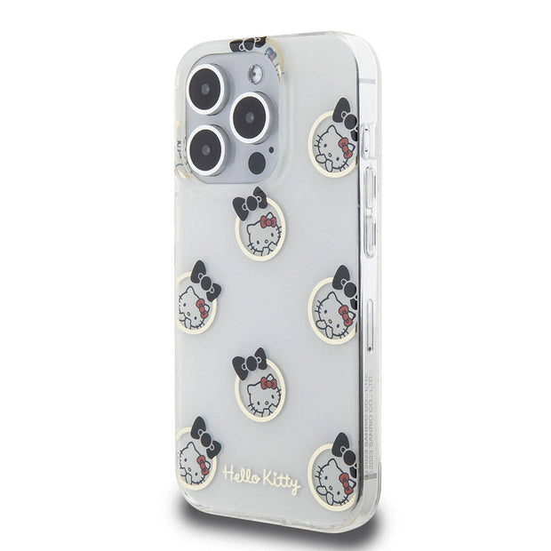 Hello Kitty iPhone 15 Pro Elektroplating Kabarcık Baskılı Kılıf – Fotoğraf 2