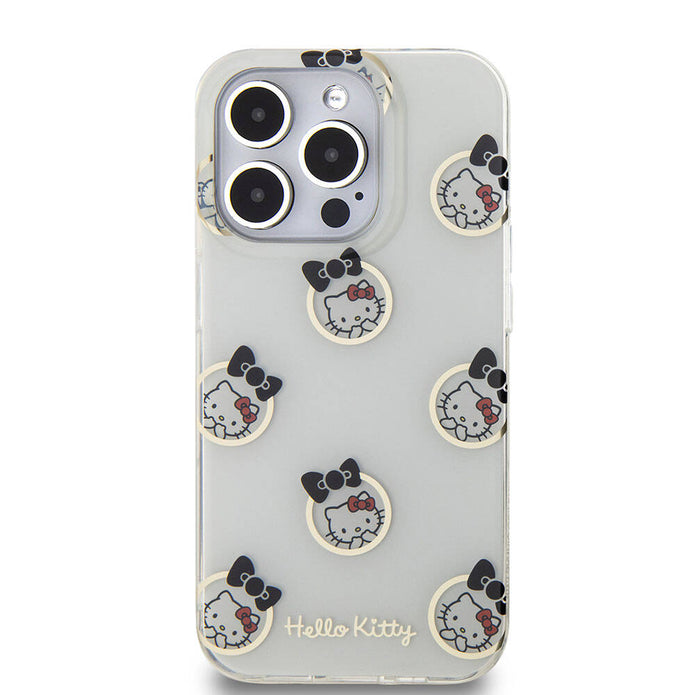 Hello Kitty iPhone 15 Pro Elektroplating Kabarcık Baskılı Kılıf – Fotoğraf 3