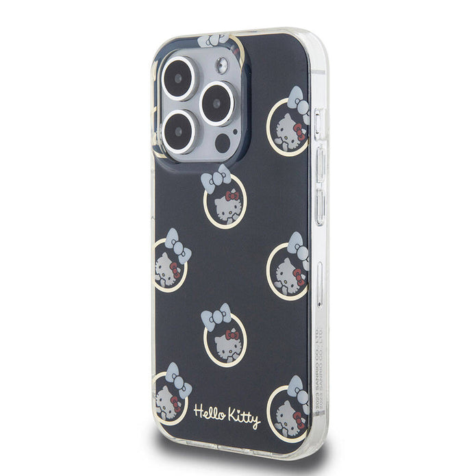 Hello Kitty iPhone 15 Pro Elektroplating Kabarcık Baskılı Kılıf