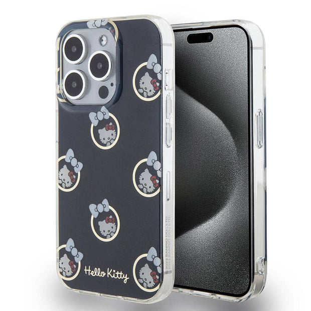 Hello Kitty iPhone 15 Pro Elektroplating Kabarcık Baskılı Kılıf – Fotoğraf 7