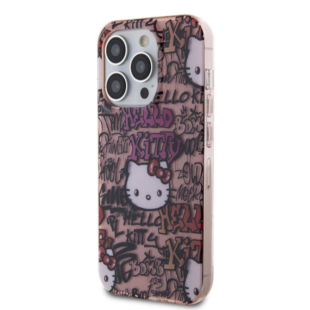 Hello Kitty iPhone 15 Pro Etiket Graffiti Kılıf – Fotoğraf 2