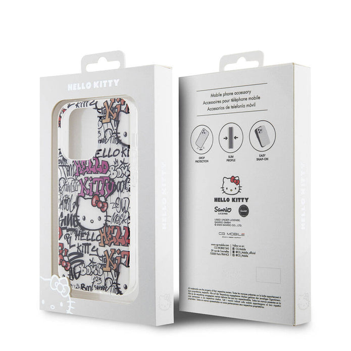 Hello Kitty iPhone 15 Pro Etiket Graffiti Kılıf – Fotoğraf 12