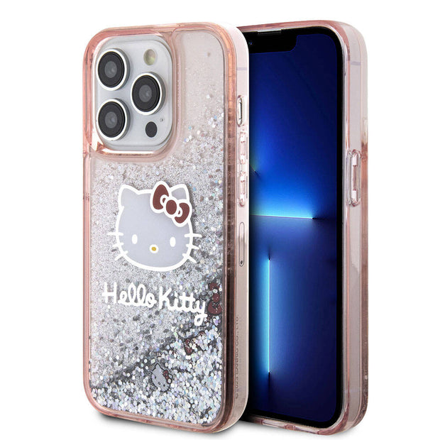 Hello Kitty iPhone 15 Pro Sıvılı Glitter Kılıf – Fotoğraf 1