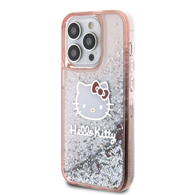 Hello Kitty iPhone 15 Pro Sıvılı Glitter Kılıf – Fotoğraf 2