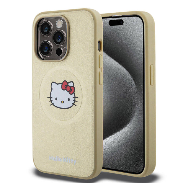 Hello Kitty iPhone 15 Pro Kitty Head Deri MagSafe Uyumlu Kılıf – Fotoğraf 1