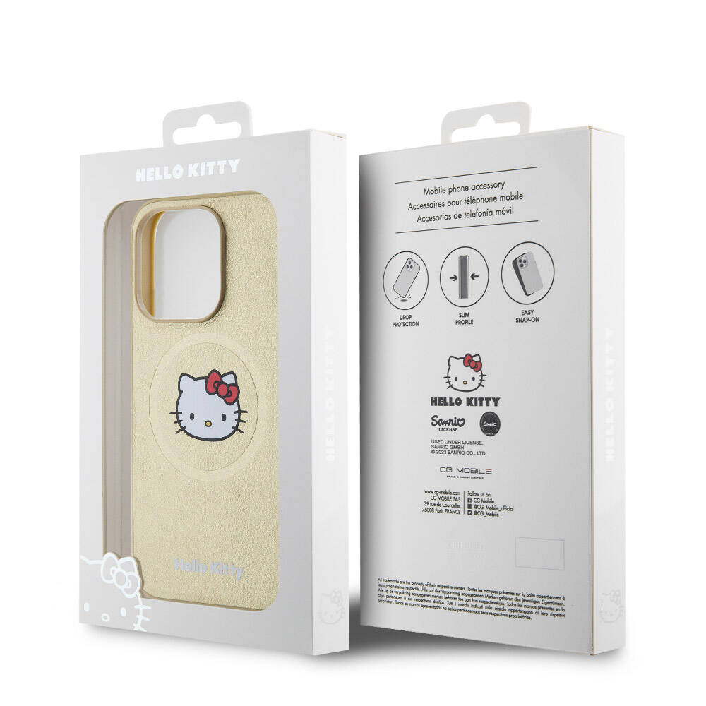 Hello Kitty iPhone 15 Pro Kitty Head Deri MagSafe Uyumlu Kılıf – Fotoğraf 6