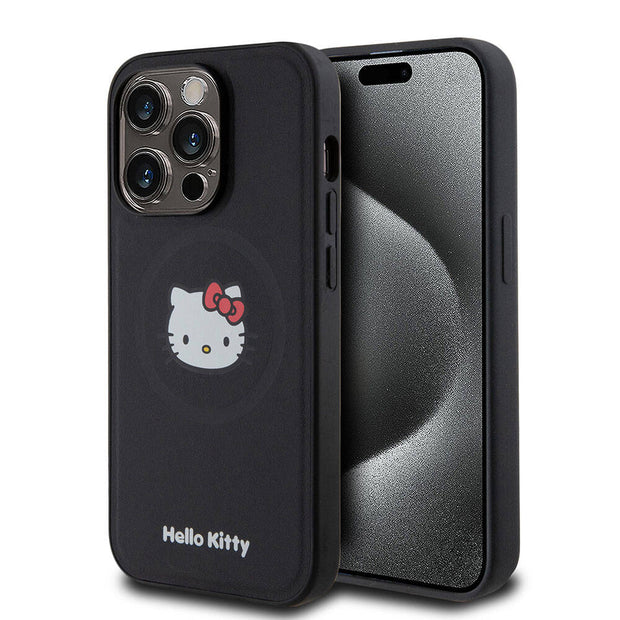Hello Kitty iPhone 15 Pro Kitty Head Deri MagSafe Uyumlu Kılıf – Fotoğraf 7