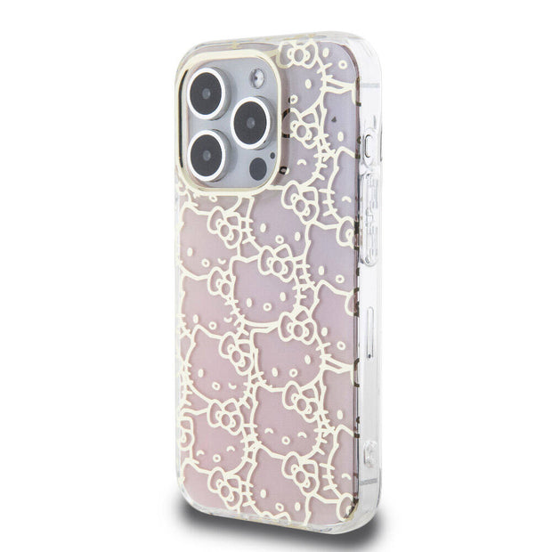 Hello Kitty iPhone 15 Pro Renk Geçişli Elektroplating Kitty Head Kılıf – Fotoğraf 2