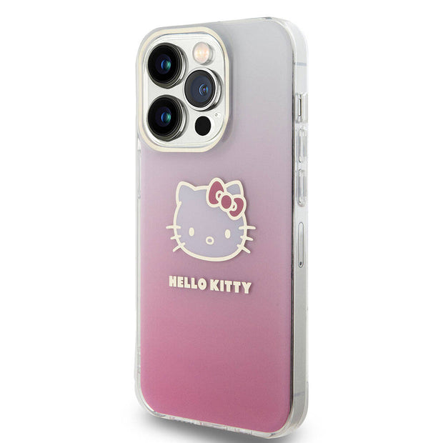 Hello Kitty iPhone 15 Pro Elektroplating Gradyan Kılıf – Fotoğraf 2