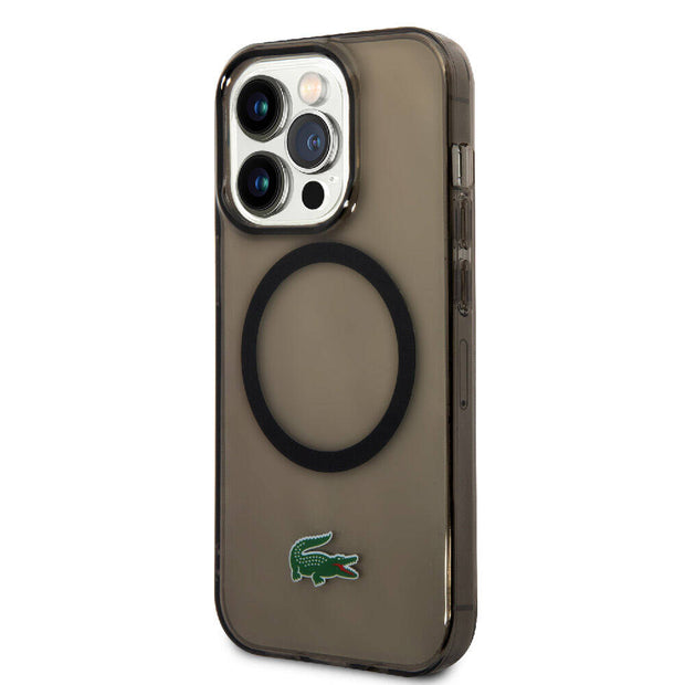 Lacoste iPhone 15 Pro Şeffaf Timsah Logolu MagSafe Uyumlu Kılıf – Fotoğraf 2