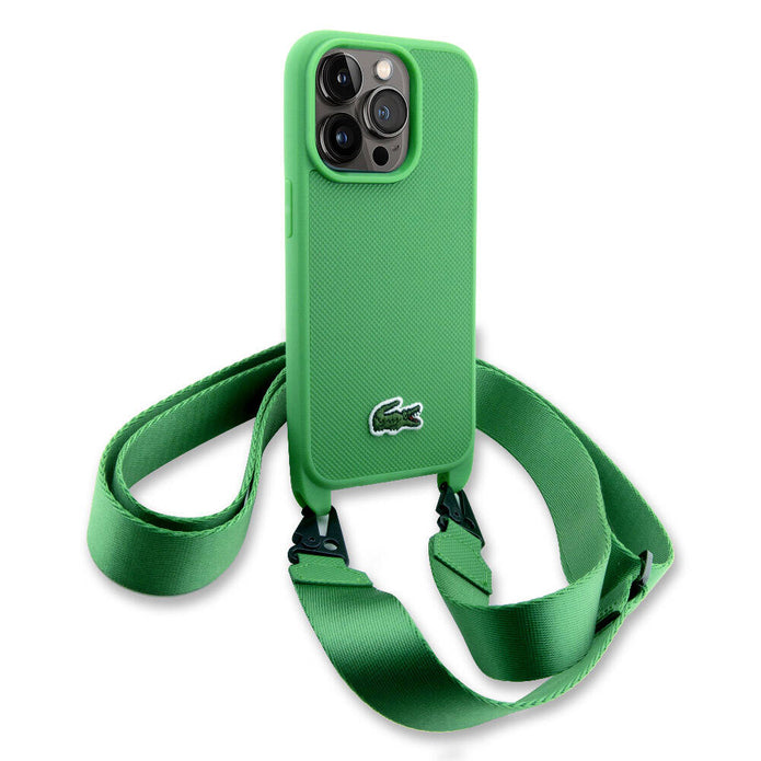 Lacoste iPhone 15 Pro PU Pike Askılı Timsah Logolu Kılıf – Fotoğraf 1