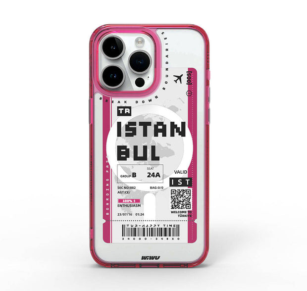 Turkey B Serisi Magsafe uyumlu Bilet Desenli iPhone 15 Pro Kılıf – Fotoğraf 4