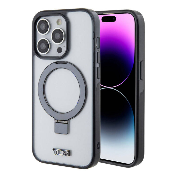 TUMI iPhone 15 Pro Metal Logolu Ring Standlı Silikon MagSafe Uyumlu Kılıf – Fotoğraf 6