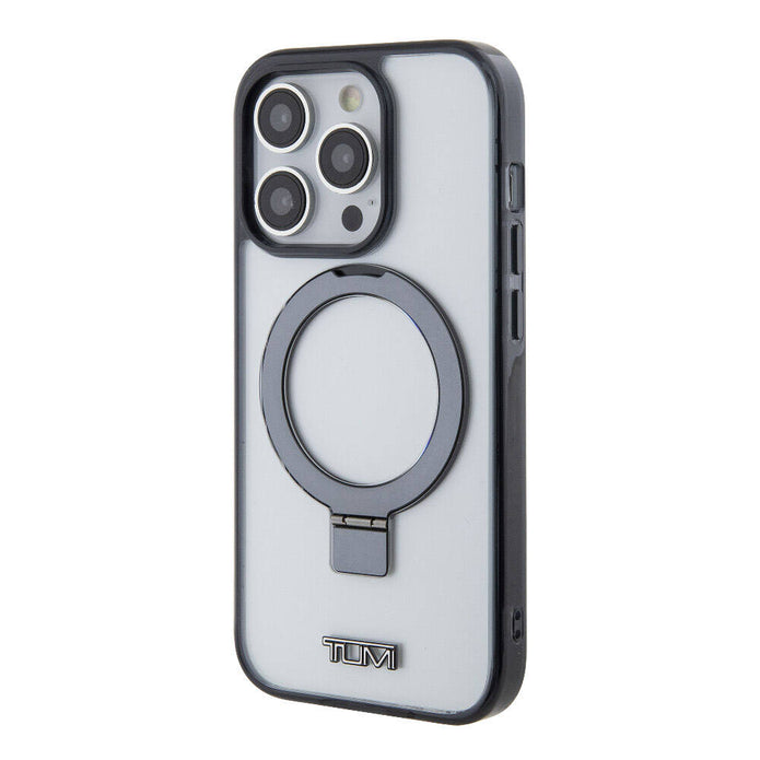 TUMI iPhone 15 Pro Metal Logolu Ring Standlı Silikon MagSafe Uyumlu Kılıf – Fotoğraf 1