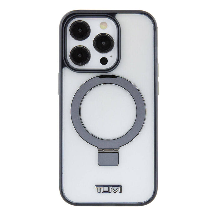 TUMI iPhone 15 Pro Metal Logolu Ring Standlı Silikon MagSafe Uyumlu Kılıf – Fotoğraf 3