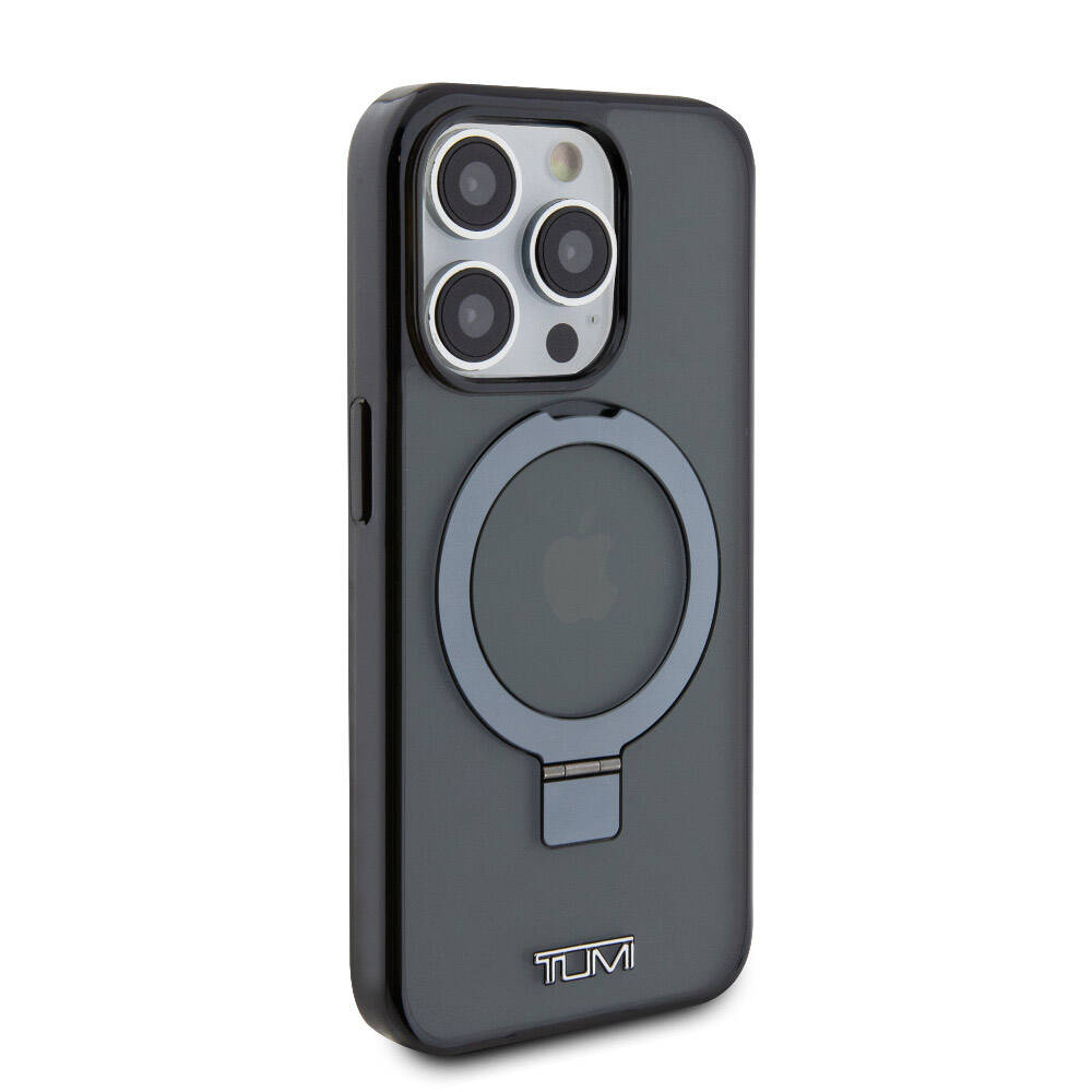 TUMI iPhone 15 Pro Metal Logolu Ring Standlı PC TPU MagSafe Uyumlu Kılıf – Fotoğraf 4