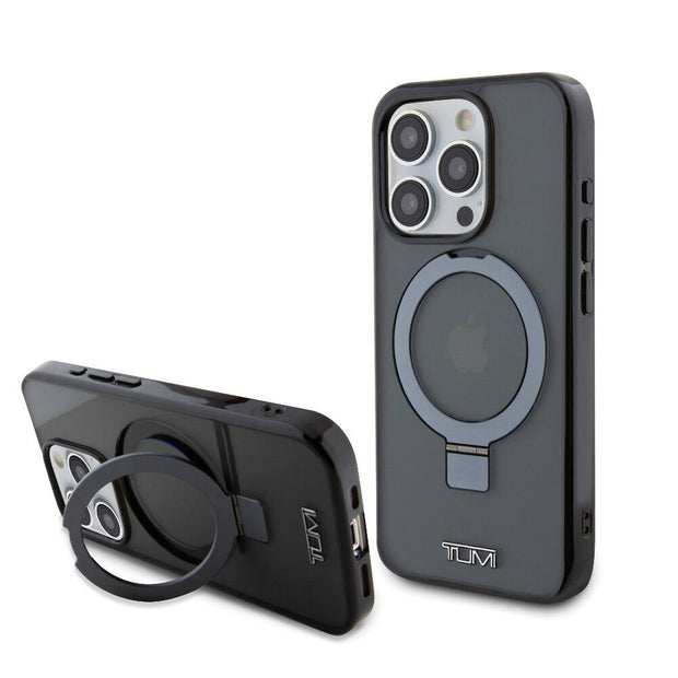 TUMI iPhone 15 Pro Metal Logolu Ring Standlı PC TPU MagSafe Uyumlu Kılıf – Fotoğraf 1