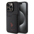 U.S. Polo Assn. iPhone 15 Pro Logolu PU Kartlıklı Kılıf