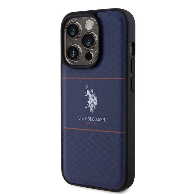 U.S. Polo Assn. iPhone 15 Pro Deri Şeritli Logolu Kılıf – Fotoğraf 2