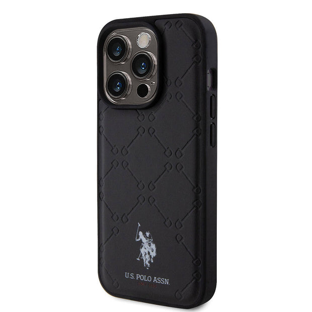 U.S. Polo Assn. iPhone 15 Pro HS Desenli Suni Deri Kılıf – Fotoğraf 4