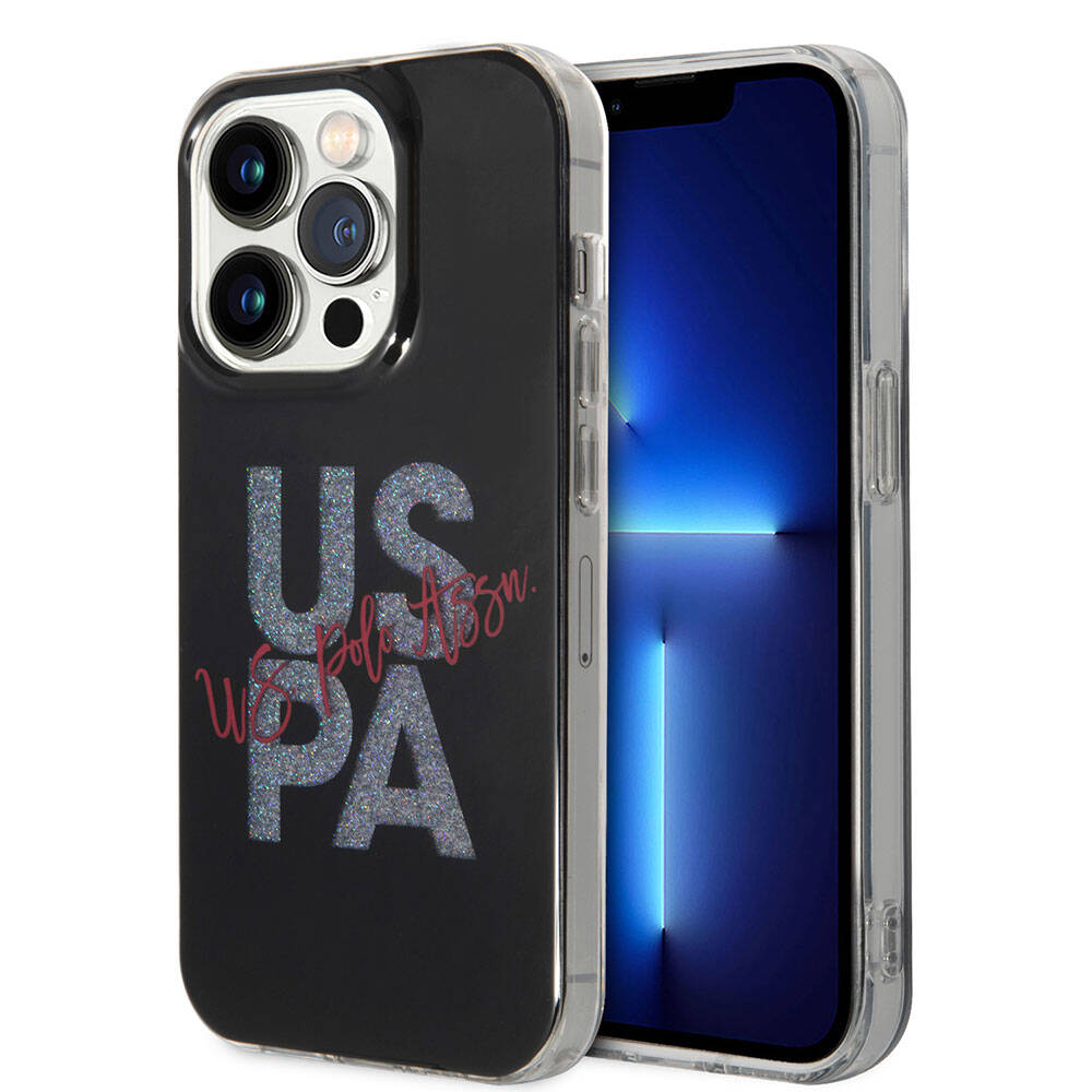 U.S. Polo Assn. iPhone 15 Pro Simli Parlak Alfabe Kılıf – Fotoğraf 1