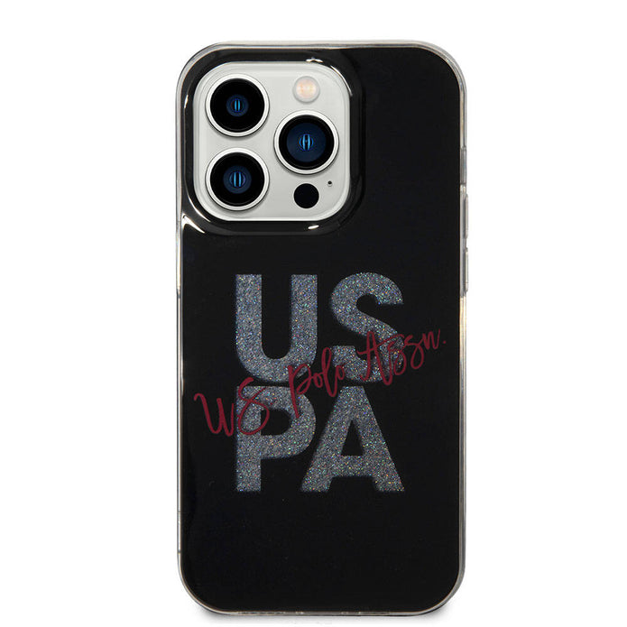 U.S. Polo Assn. iPhone 15 Pro Simli Parlak Alfabe Kılıf – Fotoğraf 3