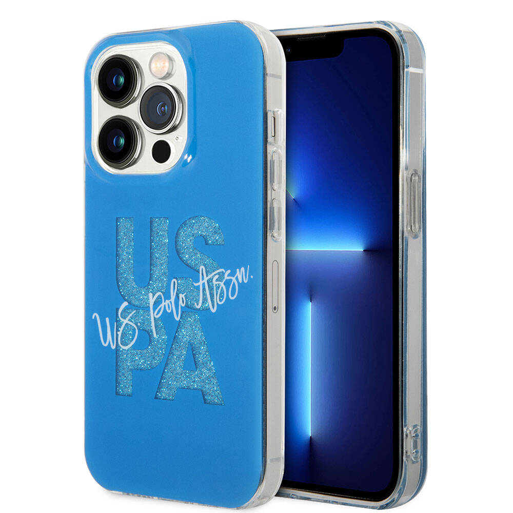 U.S. Polo Assn. iPhone 15 Pro Simli Parlak Alfabe Kılıf