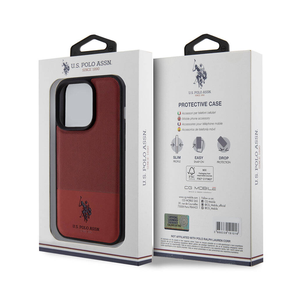 U.S. Polo Assn. iPhone 15 Pro Örgü Desenli Suni Deri Kılıf – Fotoğraf 8