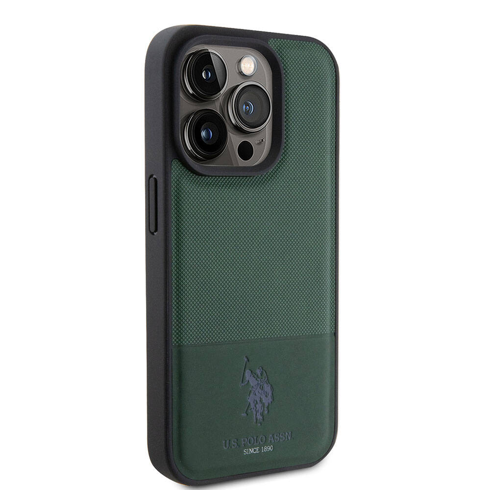 U.S. Polo Assn. iPhone 15 Pro Örgü Desenli Suni Deri Kılıf – Fotoğraf 18