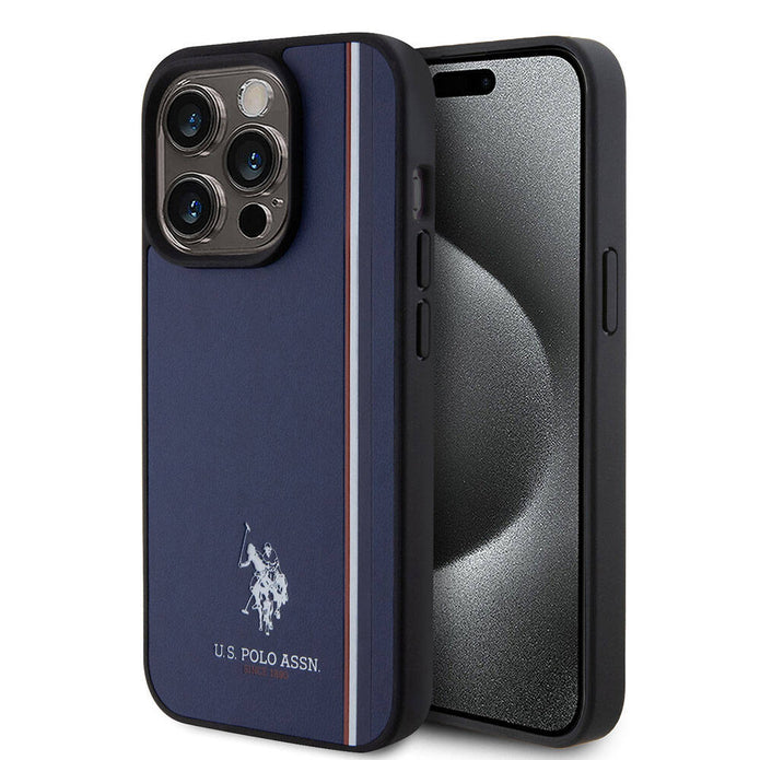 U.S. Polo Assn. iPhone 15 Pro Üç Renk Şerit Logolu Kılıf – Fotoğraf 1