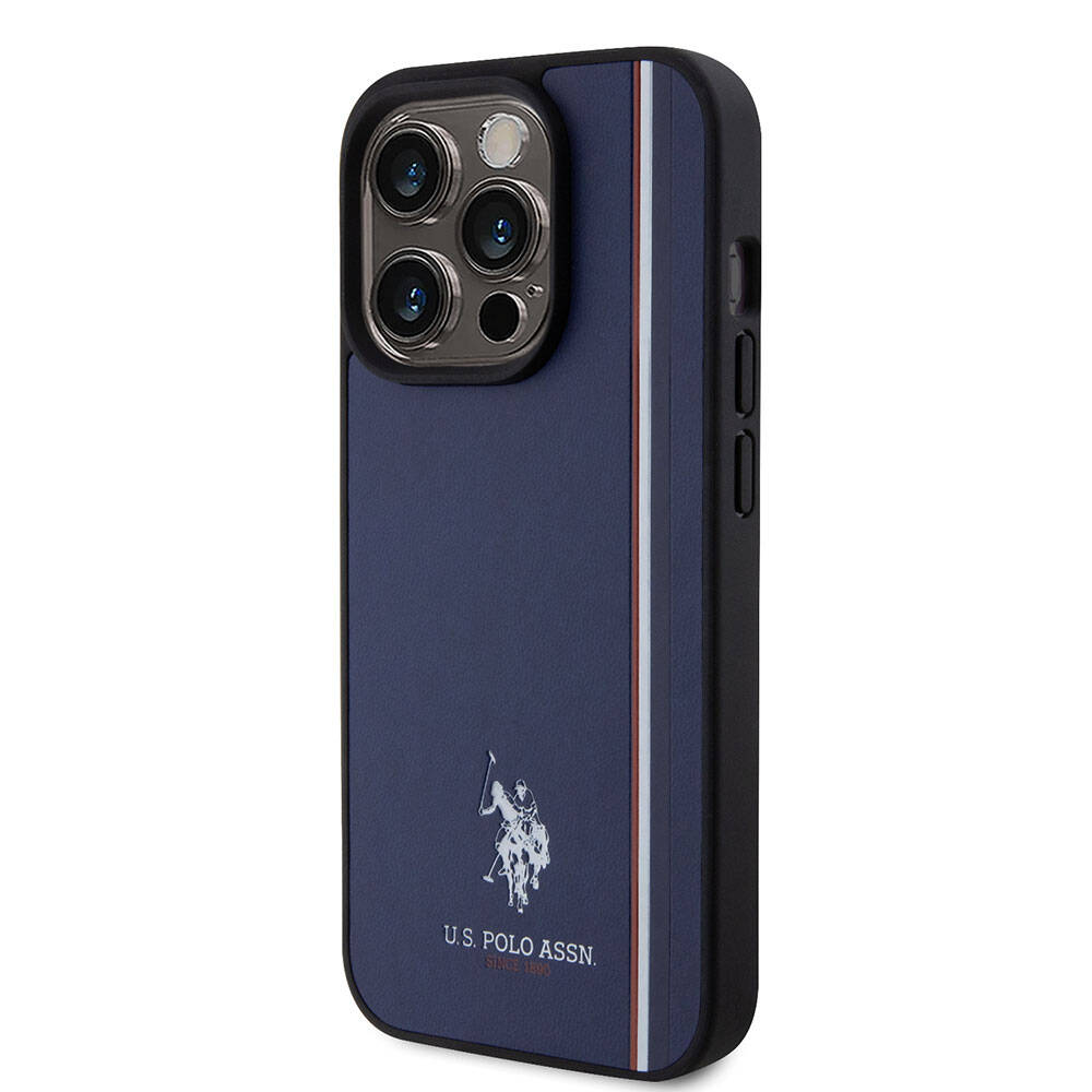 U.S. Polo Assn. iPhone 15 Pro Üç Renk Şerit Logolu Kılıf – Fotoğraf 2