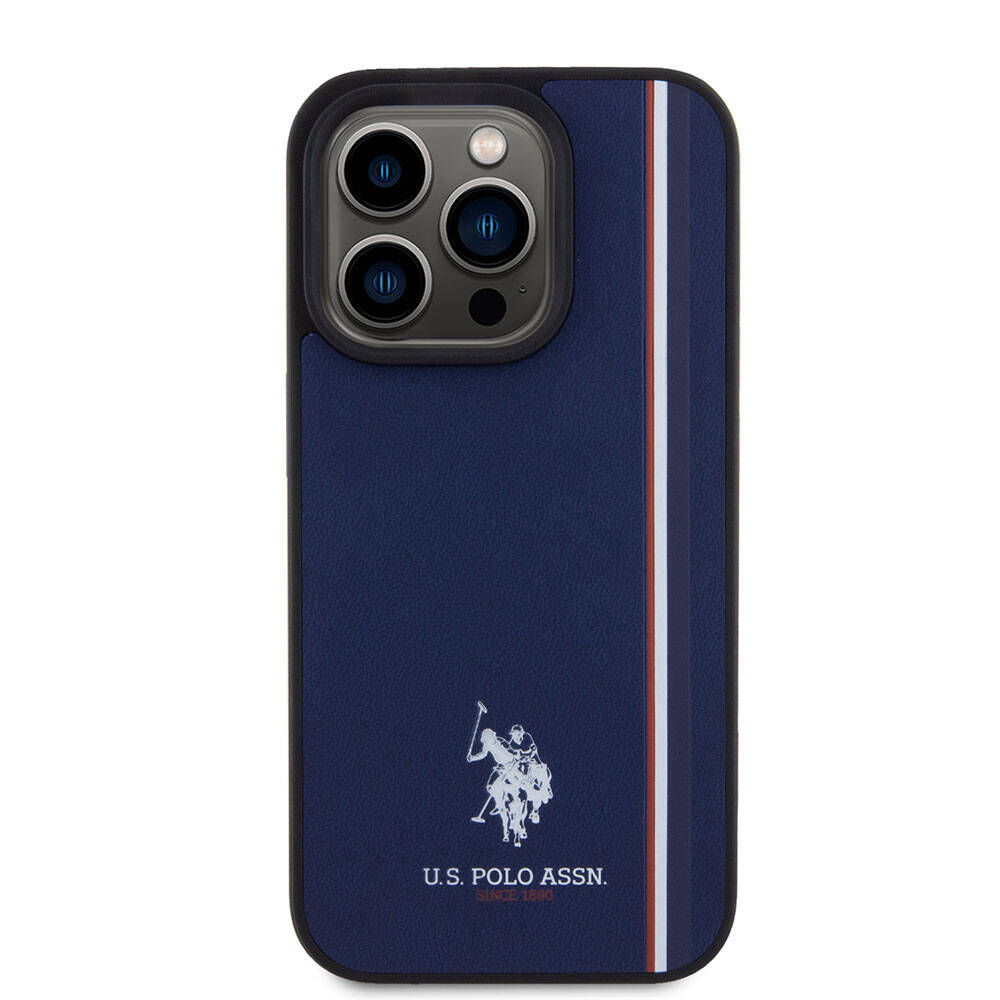 U.S. Polo Assn. iPhone 15 Pro Üç Renk Şerit Logolu Kılıf