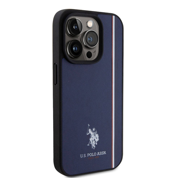 U.S. Polo Assn. iPhone 15 Pro Üç Renk Şerit Logolu Kılıf