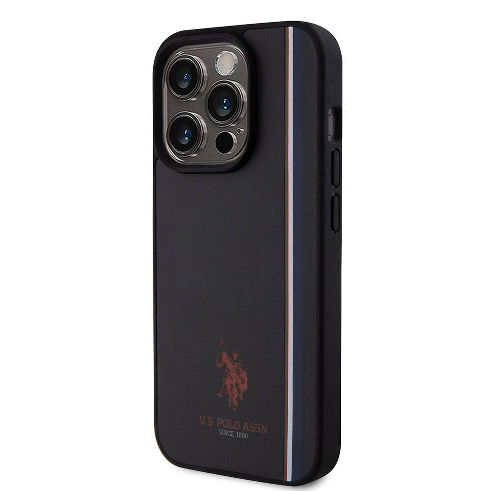 U.S. Polo Assn. iPhone 15 Pro Üç Renk Şerit Logolu Kılıf – Fotoğraf 6