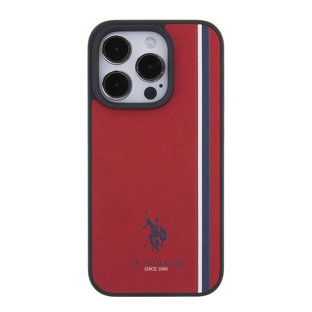 U.S. Polo Assn. iPhone 15 Pro Üç Renk Şerit Logolu Kılıf – Fotoğraf 14
