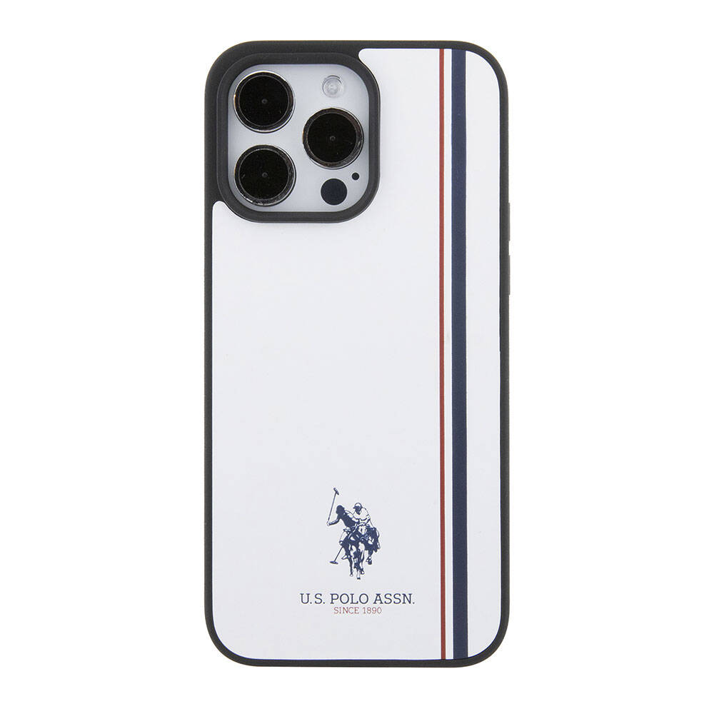 U.S. Polo Assn. iPhone 15 Pro Üç Renk Şerit Logolu Kılıf
