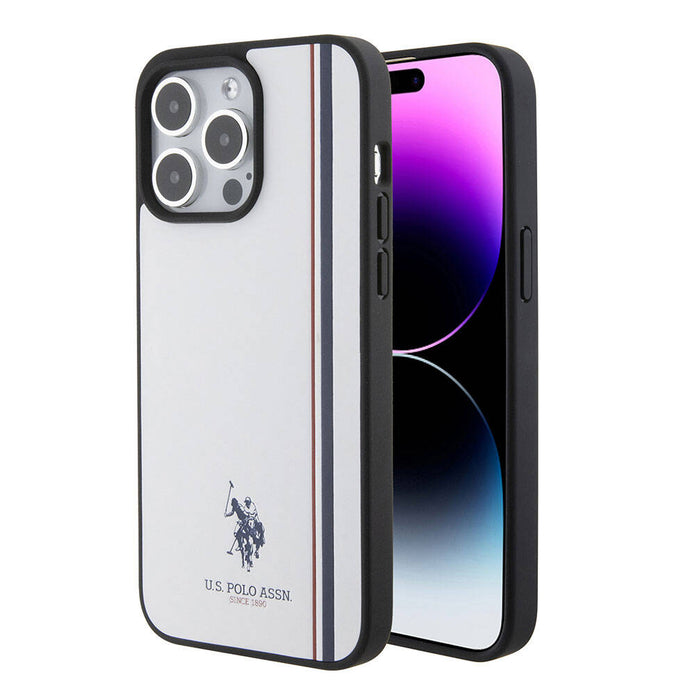 U.S. Polo Assn. iPhone 15 Pro Üç Renk Şerit Logolu Kılıf
