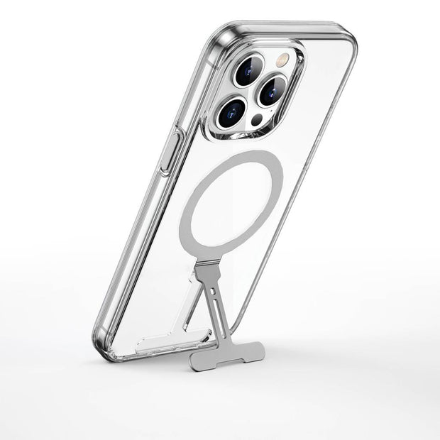 FYY-014 Magsafe Uyumlu Standlı Şeffaf iPhone 15 Pro Kılıf – Fotoğraf 2