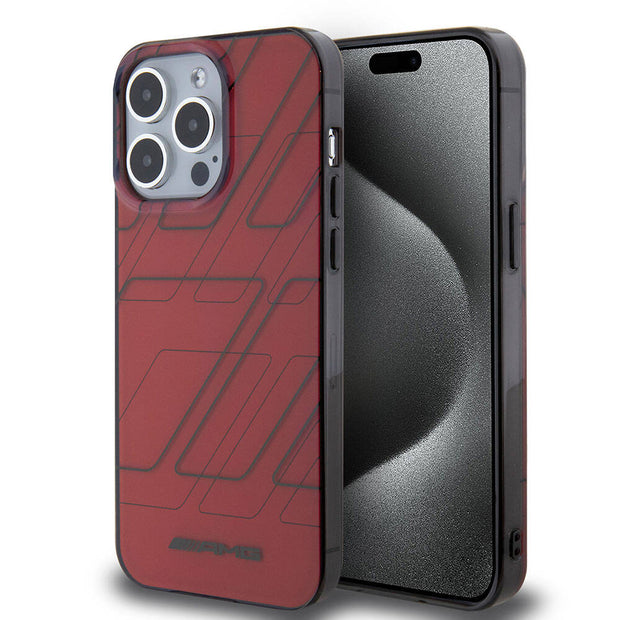 AMG iPhone 15 Pro Max Uyumlu Çift Katmanlı Dörtgen Desenli Kılıf – Fotoğraf 1