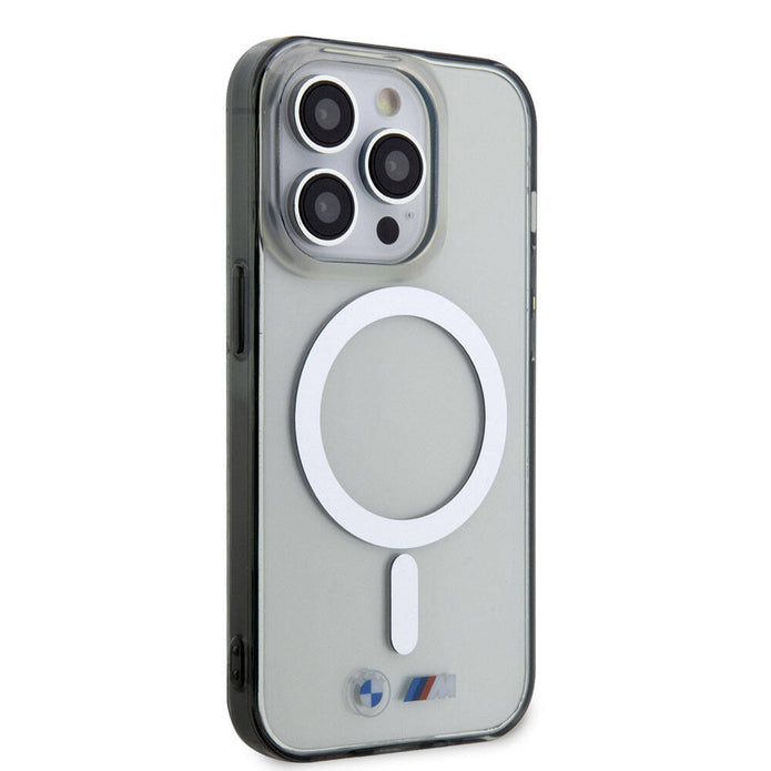 BMW iPhone 15 Pro Max Silver Ring Şeffaf MagSafe Uyumlu Kılıf – Fotoğraf 4