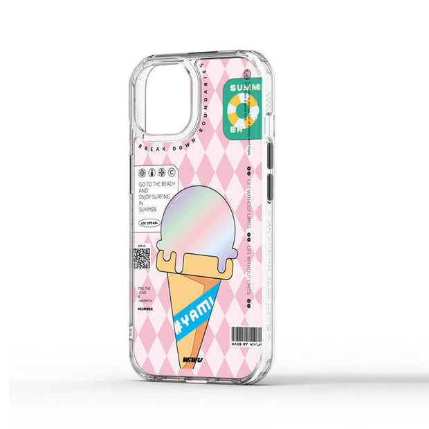 Summer Serisi Çift Katman Desenli iPhone 15 Pro Max Kılıf – Fotoğraf 2