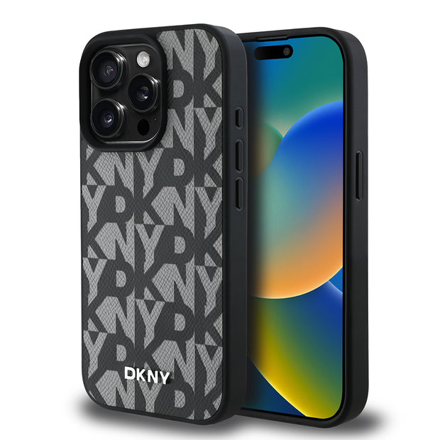 DKNY iPhone 15 Pro Max Grid Pattern 3D MagSafe Uyumlu Kılıf – Fotoğraf 1
