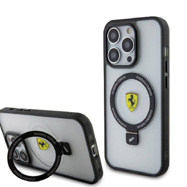 Ferrari iPhone 15 Pro Max MagSafe Uyumlu Standlı Buzlu Kılıf – Fotoğraf 19