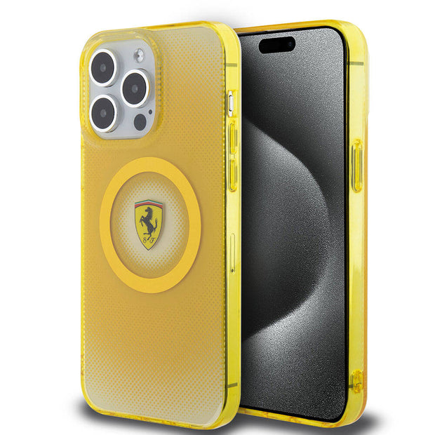 Ferrari iPhone 15 Pro Max Nokta Desenli MagSafe Uyumlu Kılıf – Fotoğraf 1