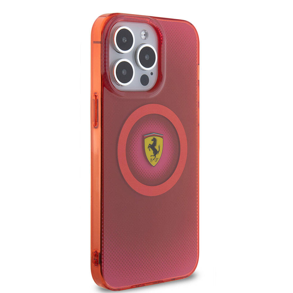Ferrari iPhone 15 Pro Max Nokta Desenli MagSafe Uyumlu Kılıf – Fotoğraf 16