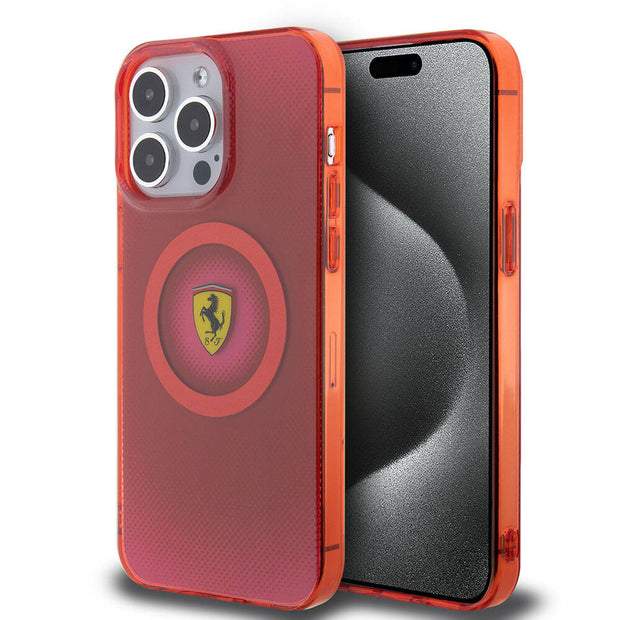 Ferrari iPhone 15 Pro Max Nokta Desenli MagSafe Uyumlu Kılıf – Fotoğraf 13