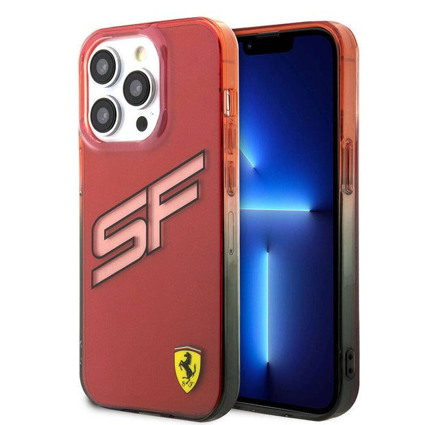 Ferrari iPhone 15 Pro Max SF Yazılı Renk Geçişli Şeffaf Kılıf – Fotoğraf 7
