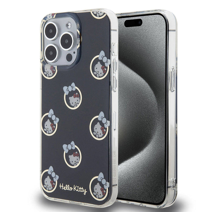 Hello Kitty iPhone 15 Pro Max Elektroplating Kabarcık Baskılı Kılıf – Fotoğraf 1